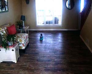 Tiled living room floor